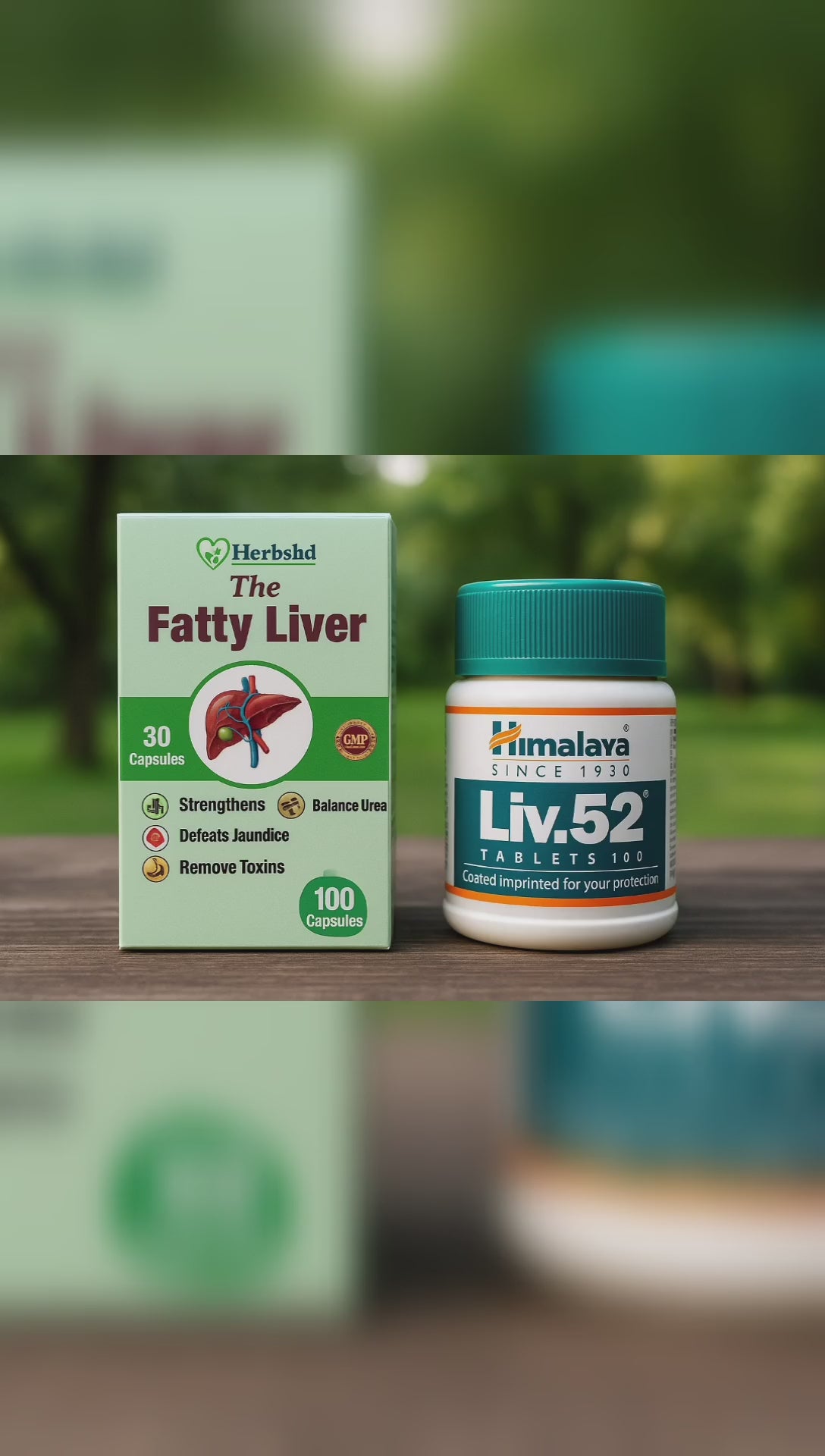 Himalaya Liv.52 + Herbshd Fatty Liver 