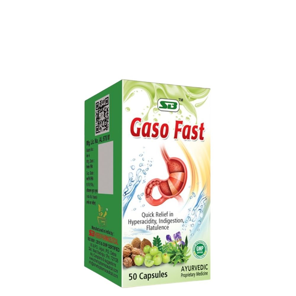 S B Herbo Pharmaceutical Gaso Fast 50 Capsules(pack of 2)