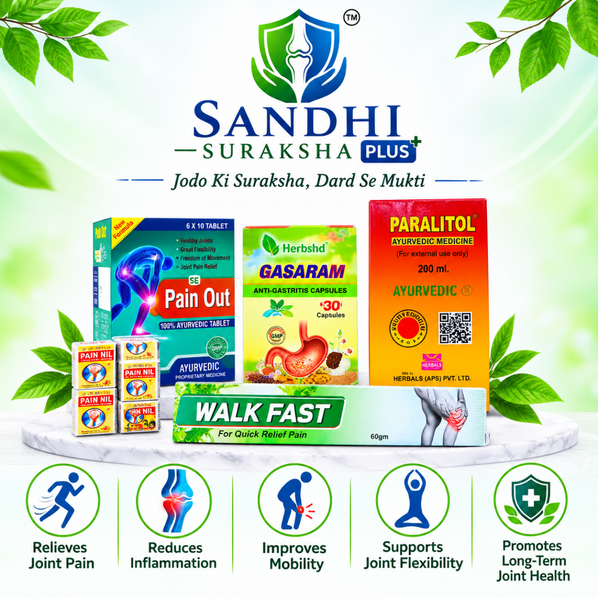 Sandhi Suraksha Plus – Ayurvedic Joint Care Combo for Joint Pain