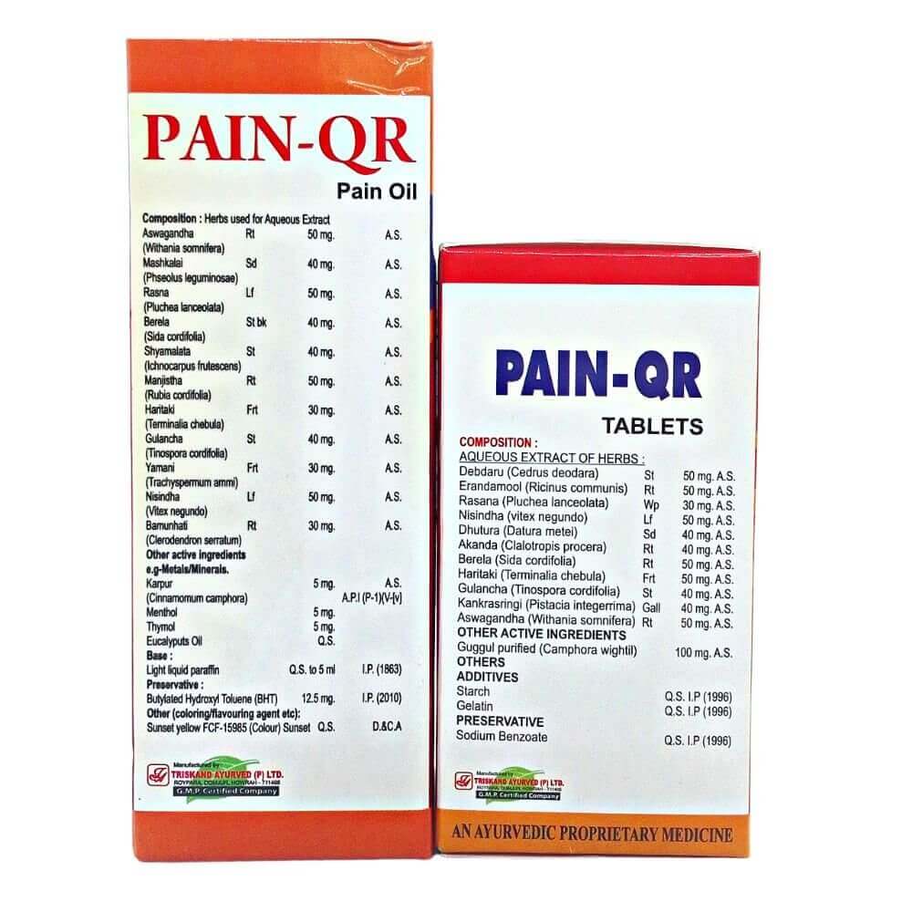 Shelcal - HD Tablets & Pain - QR Oil & Pain - QR Tablets (Combo)