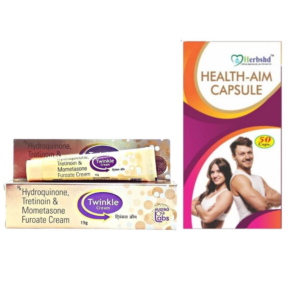 Twinkle Cream15 gm(pack of 2) & Health aim capsule