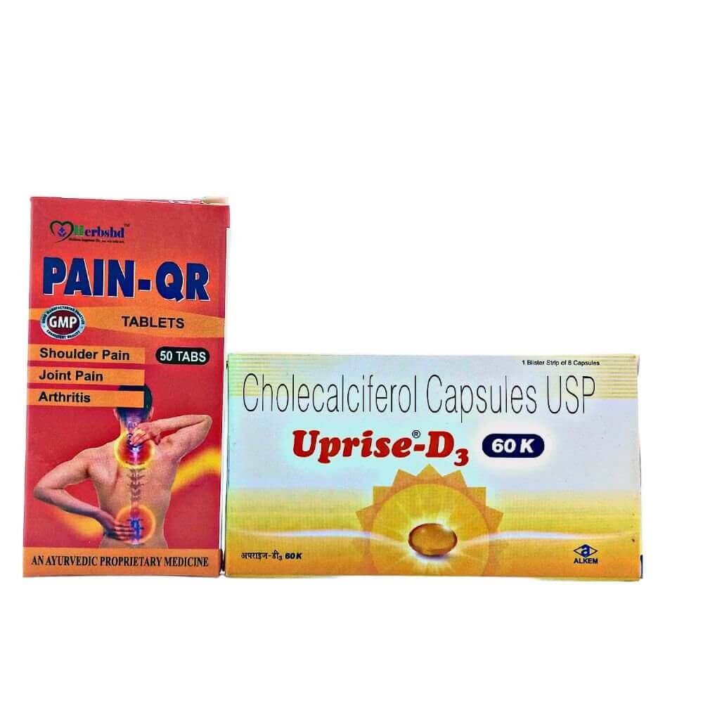 Uprise - D3 60K Capsule & Pain - QR Tabletes (combo pack)