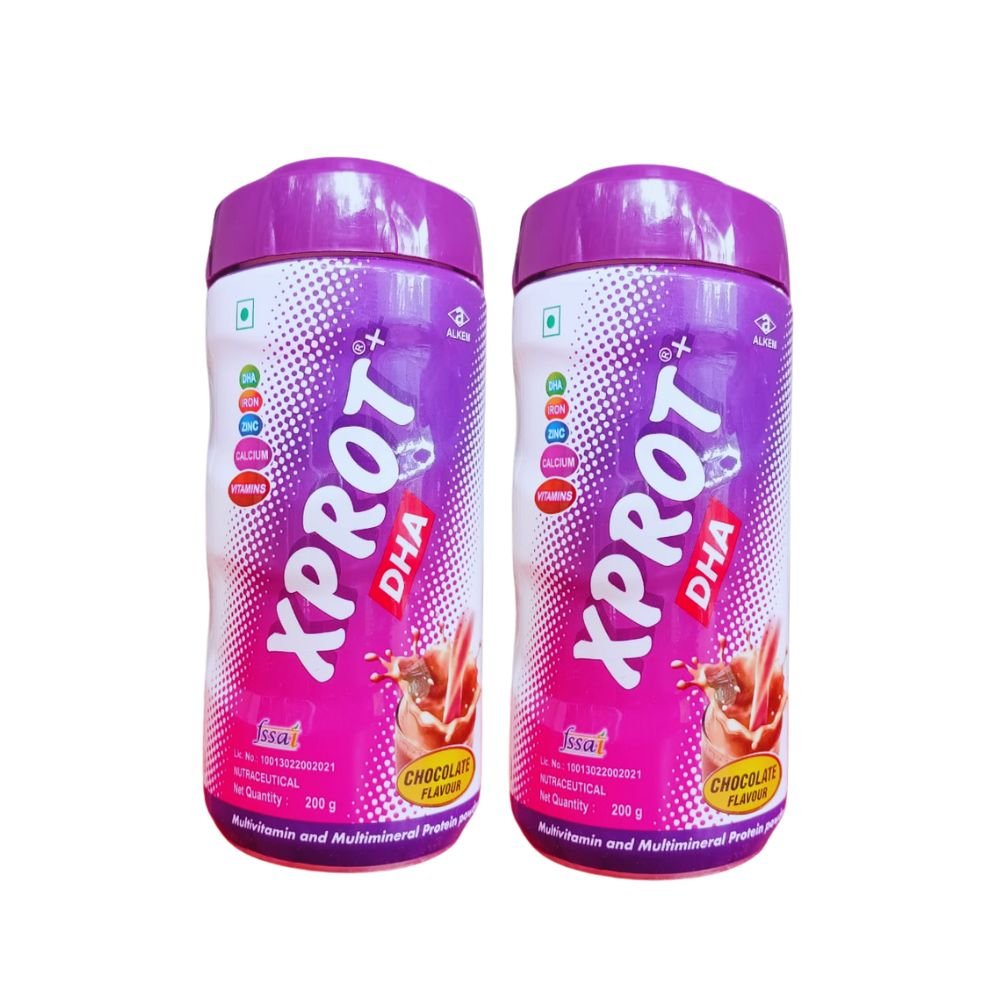 Xprot DHA Chocolate Flavour vitamin d vitamins (pack 2)