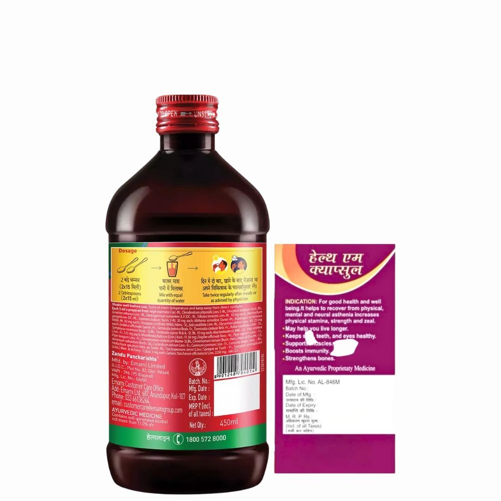 ZANDU Pancharishta Tonic & Health aim capsule (combo)