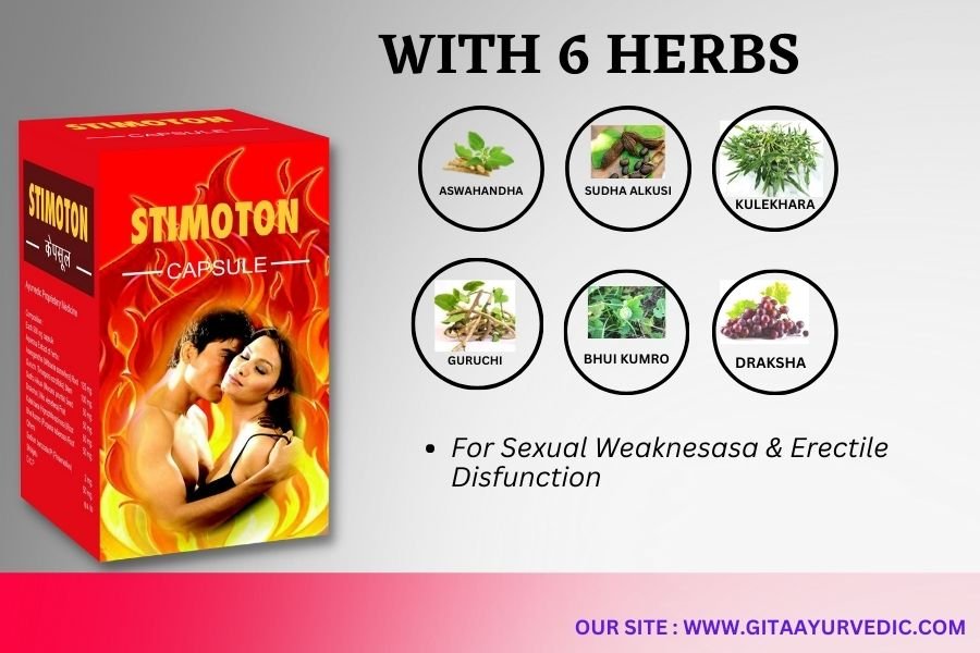 Stimoton Capsule Helps in all stress & strained conditions & It helps to treat Premature Ejaculation Erectile dysfunction.