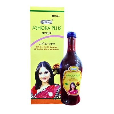 Ashoka Plus Syrup for Leucorrhea, dysmenorrhea , irregular menstruation , bleeding , pelvic inflammatory diseases.