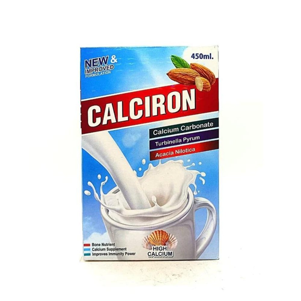 Ayurvedic Calciran Syrup - Nourishes bones, brain development, calcium carbonate strengthens bones and boosts immunity.