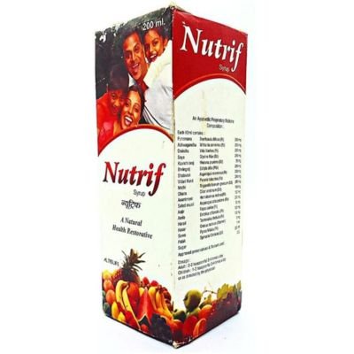 Nutrif Syrup is a Herbal Ayurvedic formulation & is a Natural health restorer & provides quick relief from nutritional anemia