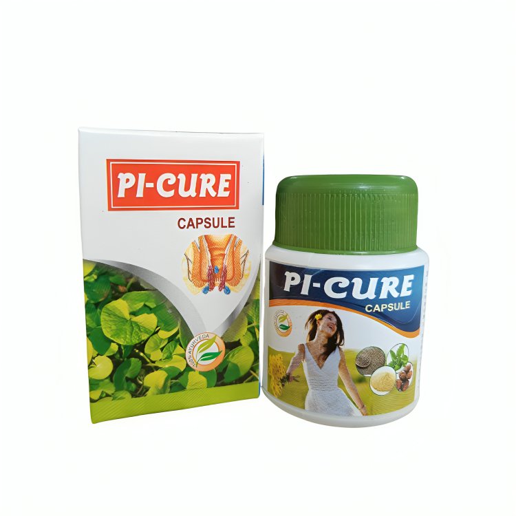 Ayurvedic Pi-Cure Capsule for Hemorrhoid, Constipation