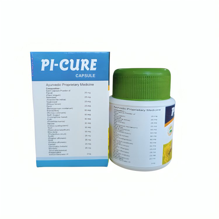 Ayurvedic Pi-Cure Capsule for Hemorrhoid, Constipation