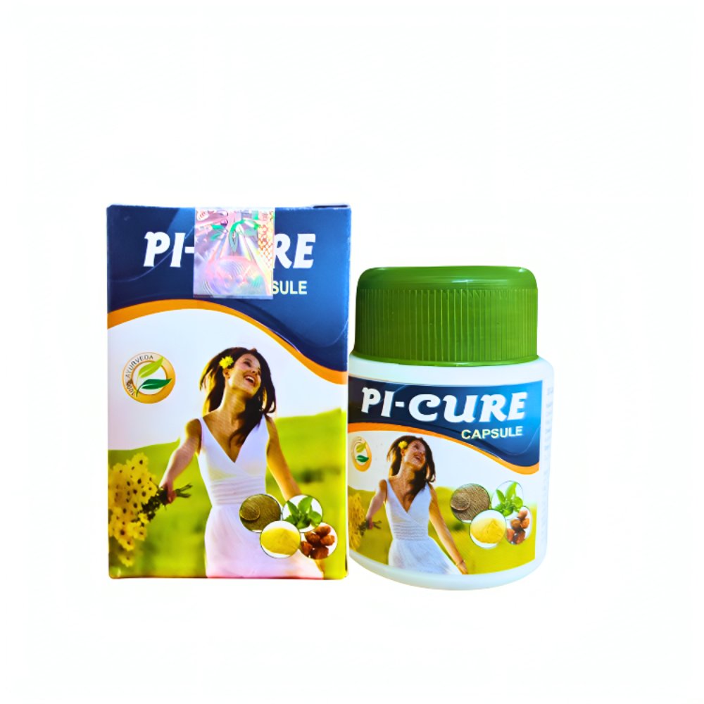 Ayurvedic Pi-Cure Capsule for Hemorrhoid, Constipation (PACK OF 2)