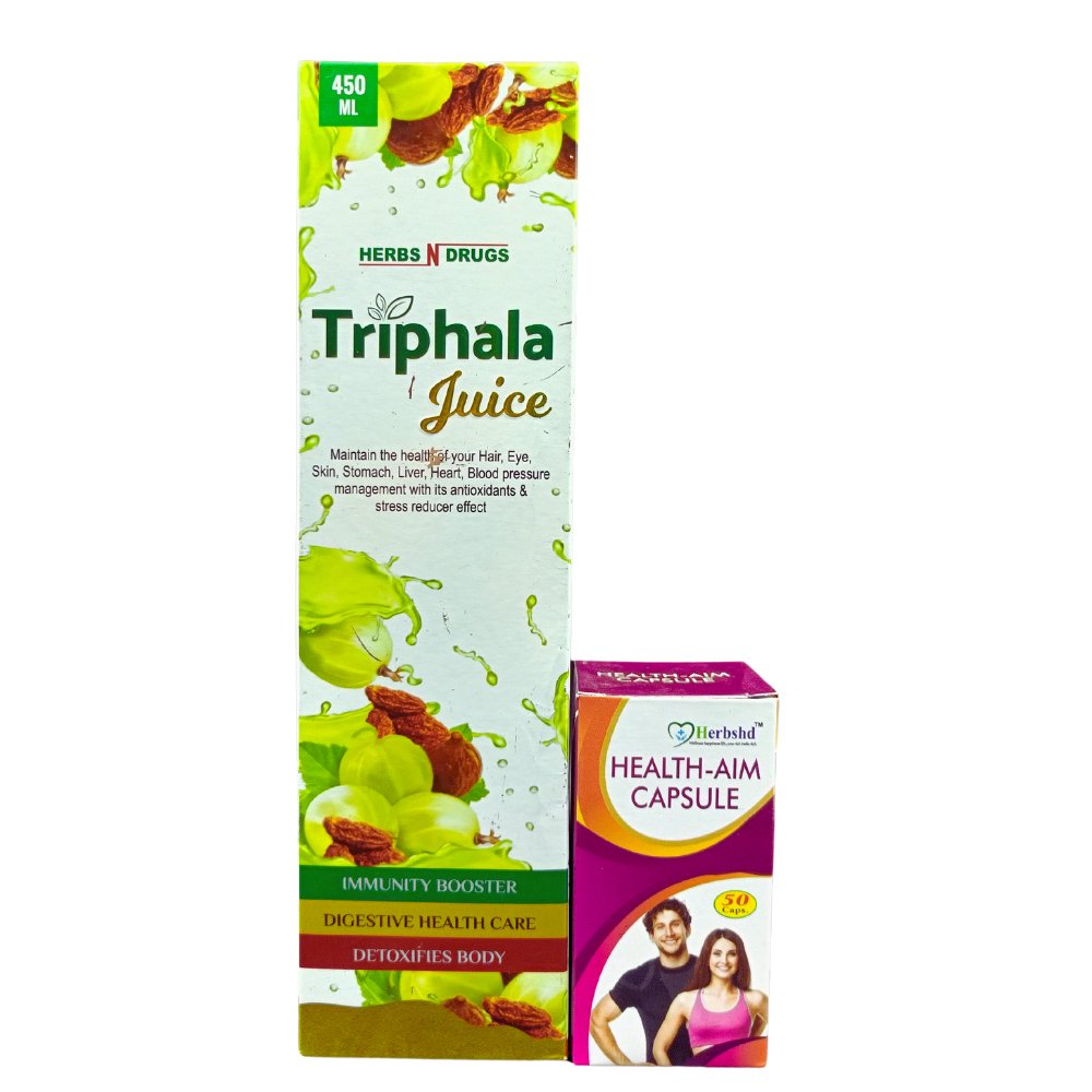 Ayurvedic Triphala Juice & Health Aim Capsule for Weight loss juice