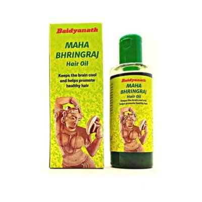 Baidyanath Maha Bhringraj Hair Oil & Health Aim Capsule keeps the brain cool and helps promote healthy hair .