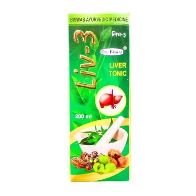 Biswas Liv-3 Liver Tonic for liver disorder & this Tonic It performs dual action.