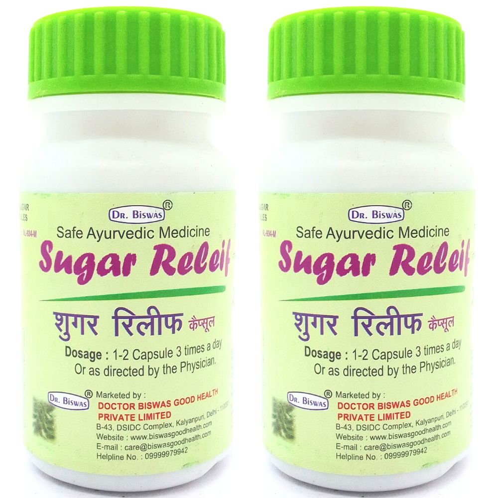 Biswas Sugar Releif Capsule for Diabetic, Reduced blood suger level, reduced the possibility of sudden hypoglycaemic.