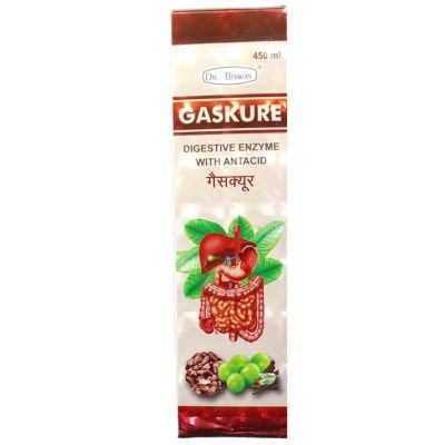 Gaskure syrup for digestive enzyme with antacid & this syrup totaly relief from hyper-acidity indigestion heart - burn.