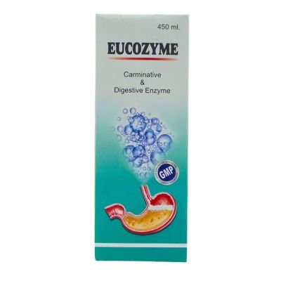 Ayurvedic Eucon's Eucozyme Carminative & Digestive Enzyme Syrup for Flatulent, dyspepsia, anorexia intestinal fermentation