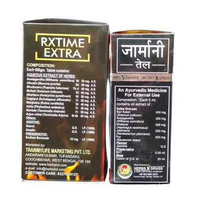 Male Sexual medicine Germany Oil & Rxtime Extra Tablets. it is ayurveda & pure herbal product.