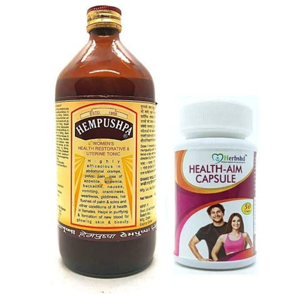 Hempushpa Tonic & Health Aim Capsule is a ayurvedic or herbs formulas medicine made specially for women health.