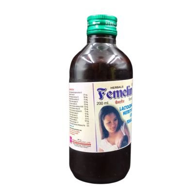 Herbal Femelin Syrup Lactogenic Nutritive for Female. Femelin provides nutrition to the mother during antenatal