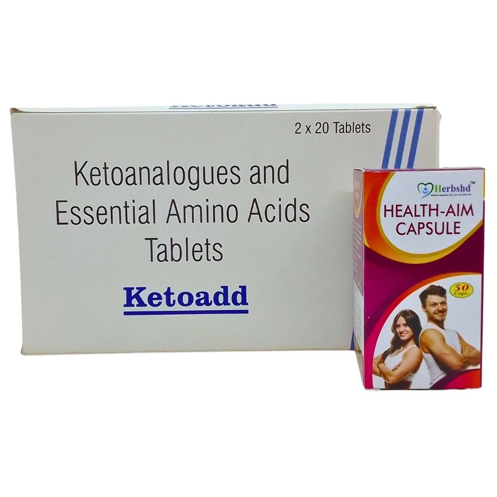 Used for kidney patients Ketoadd & Health-Aim Capsule & is a dietary supplement that helps to cure chronic kidney disease