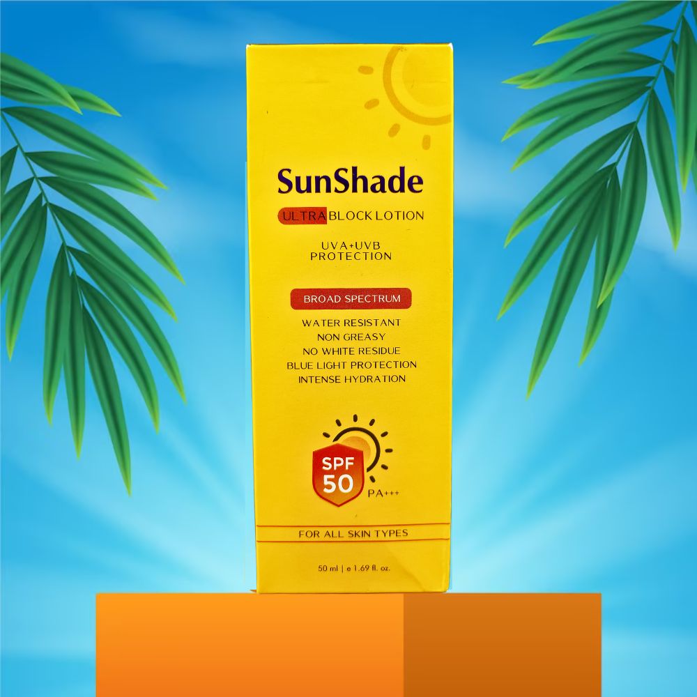 Sunshade Ultrablock Lotion SPF-50 is an ultra light lotion that gets absorbed into the skin