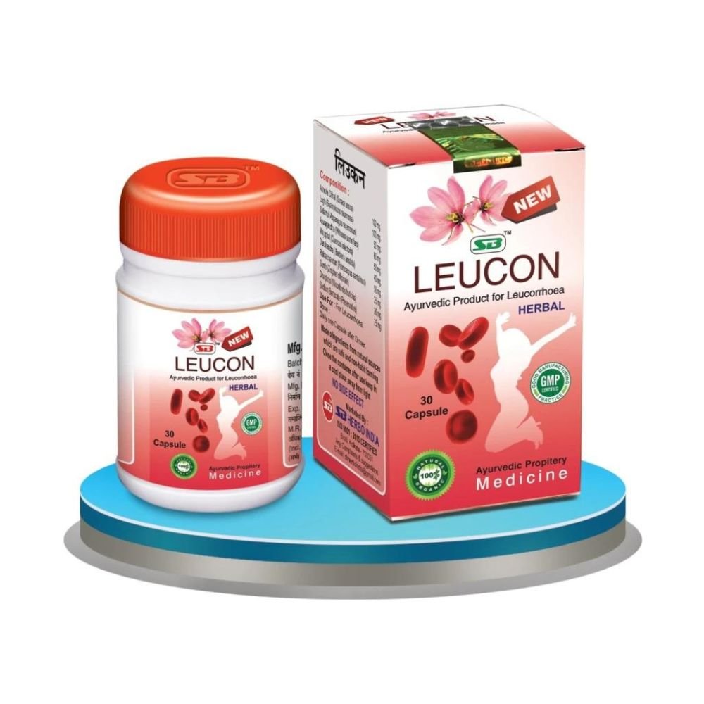 Leucon Ayurvedic Capsule for leucorrhoea. used in Ayurvedic formulations for women's health conditions