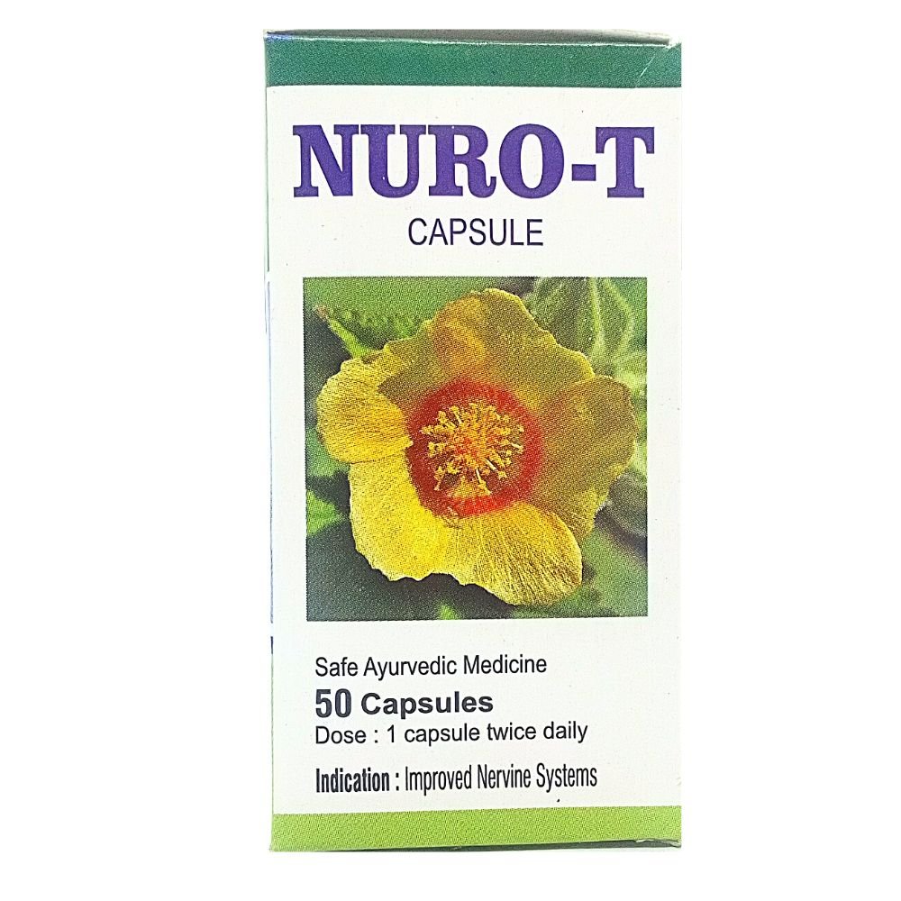 Ayurvedic NURO-T Capsule Useful for brain nervous system, and central nervous system ,somatic nervous system.