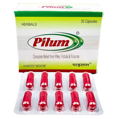 Buy Ayurvedic pilum capsules to get complete relief from piles & this capsule for bleeding(haemorrhoids)and non-bleeding.