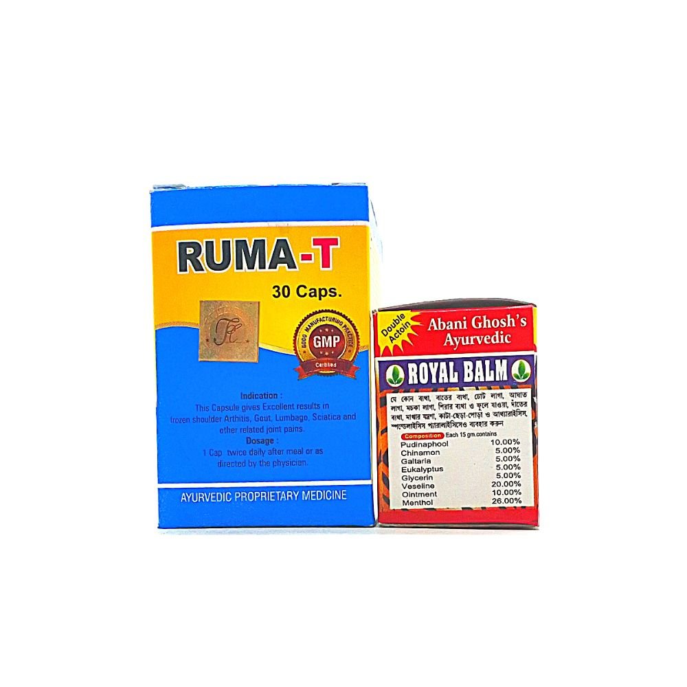 Ruma-T Capsules & Royal Balm Freeze provide excellent results in Shoulder Arthritis Sciatica and other related joint pains.
