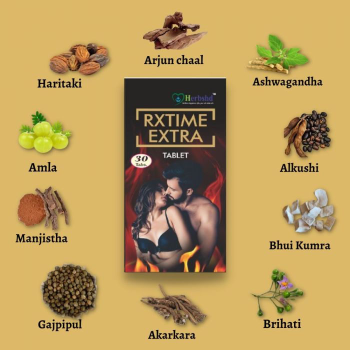 Rxtime Extra Capsule is made entirely of herbal natural ingredients and is a male enhancement supplement that improves libido