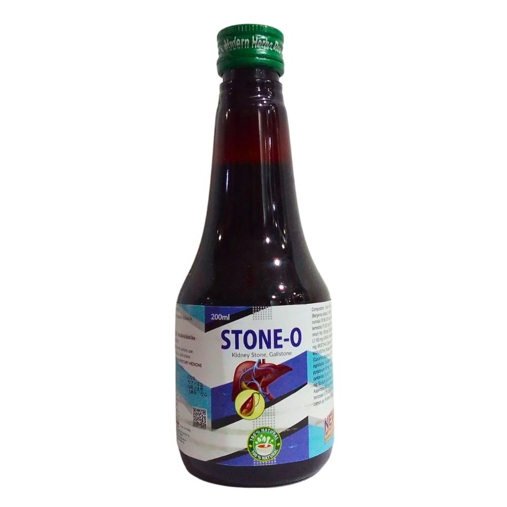 Modern Herbo Ayurvedic stone-o syrup for kidney stone, is an Ayurvedic herbal that is primarily used to promote kidney