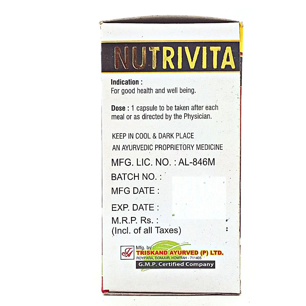 Triskand Ayurvedic Nutrivita Capsule for complete good health & well being your health - supplements and vitamins.