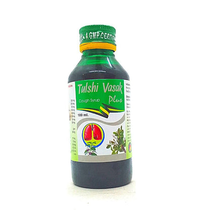 Ayurvedic tulsi vasak plus cough syrup Kantikari root is used in dry cough, irritating cough, non-productive cough